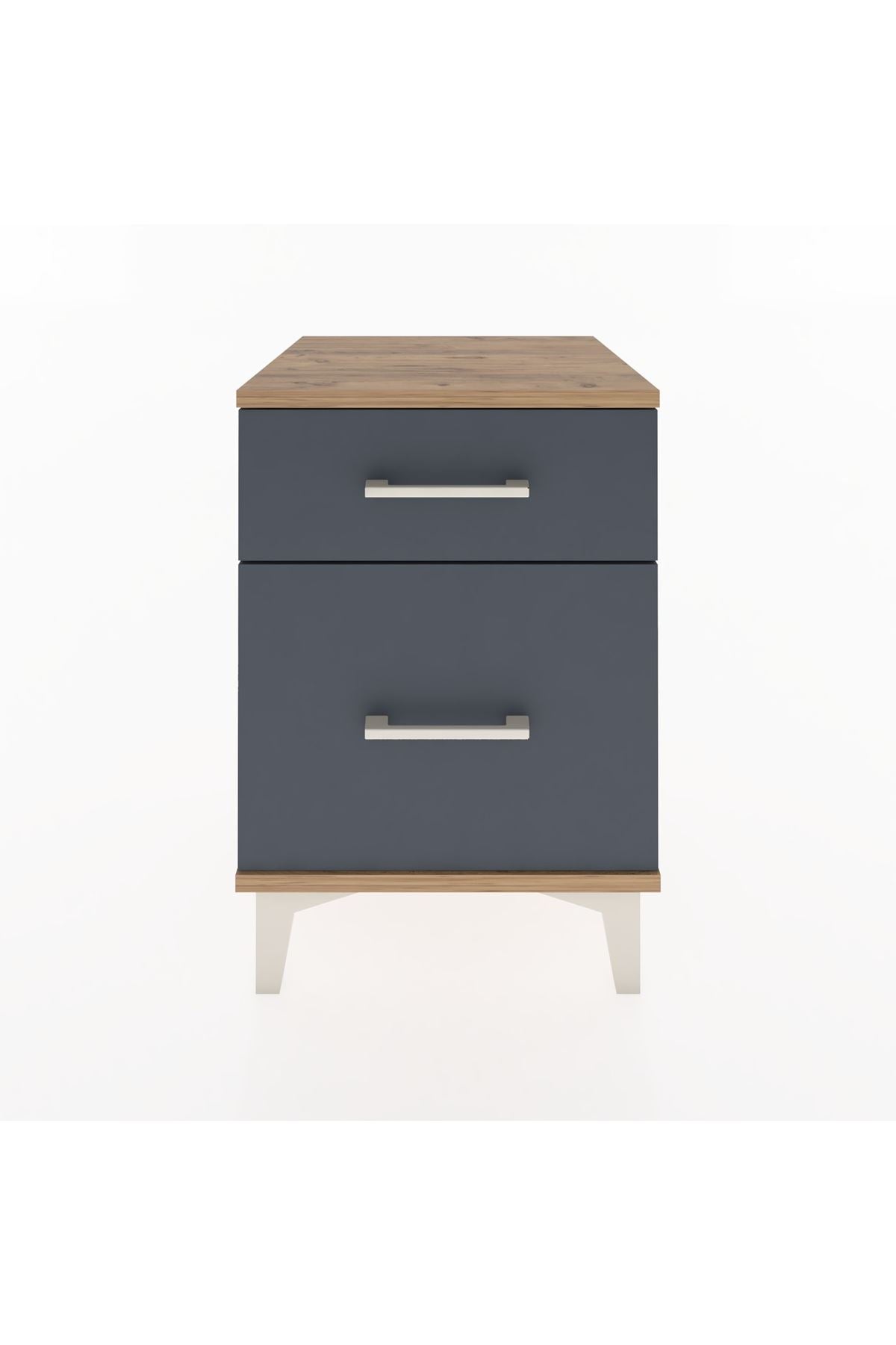 Hyperion Komodin 2 Çekmeceli 44x44x64 Çam-Antrasit