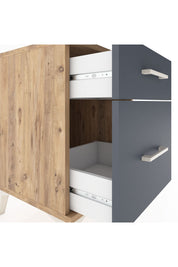Hyperion Komodin 2 Çekmeceli 44x44x64 Çam-Antrasit