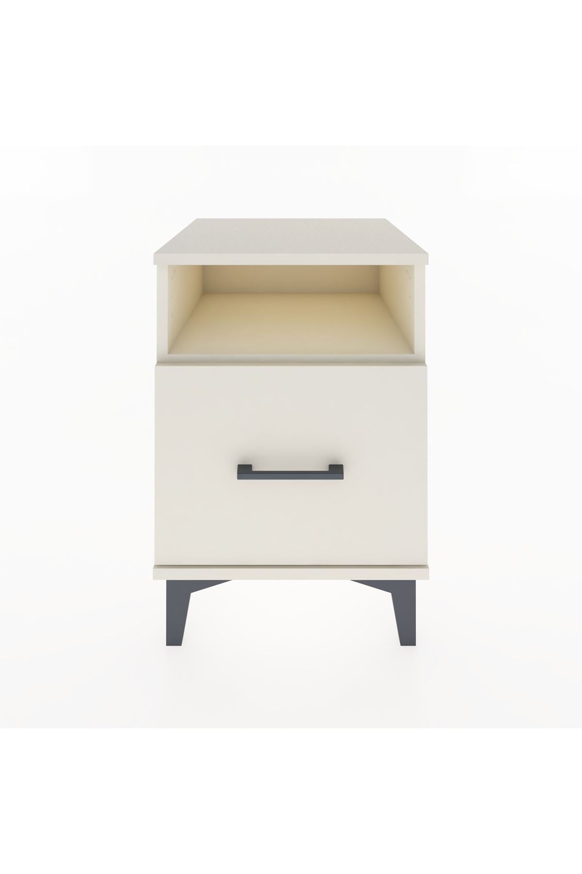 Hyperion Komodin Tek Raflı Tek Çekmeceli 44x44x64 Aytaşı-Aytaşı