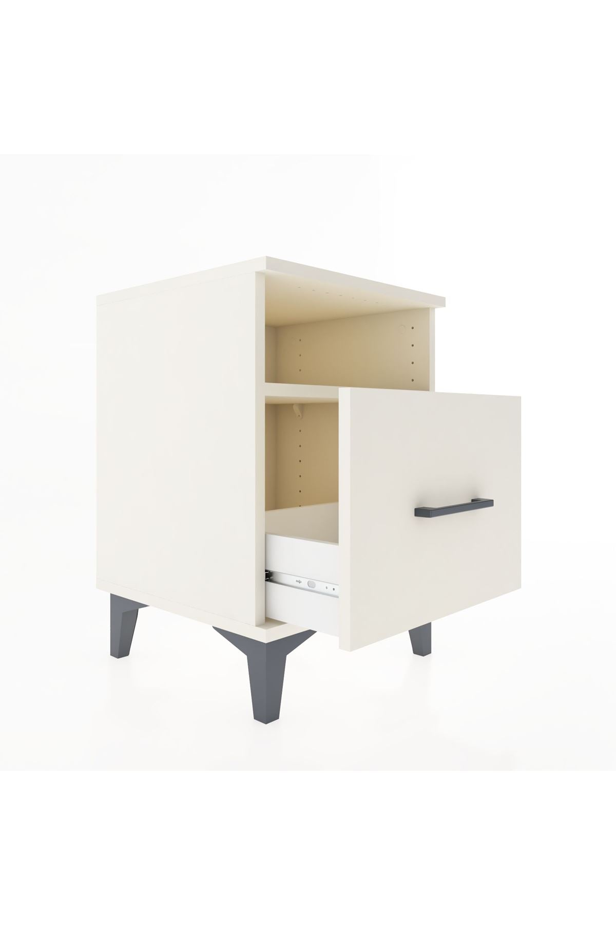 Hyperion Komodin Tek Raflı Tek Çekmeceli 44x44x64 Aytaşı-Aytaşı