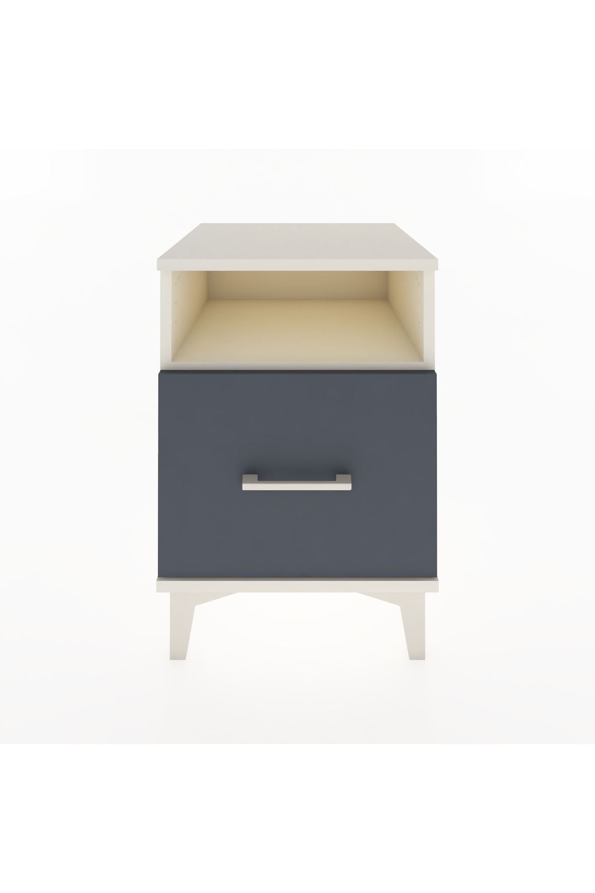 Hyperion Komodin Tek Raflı Tek Çekmeceli 44x44x64 Aytaşı-Antrasit