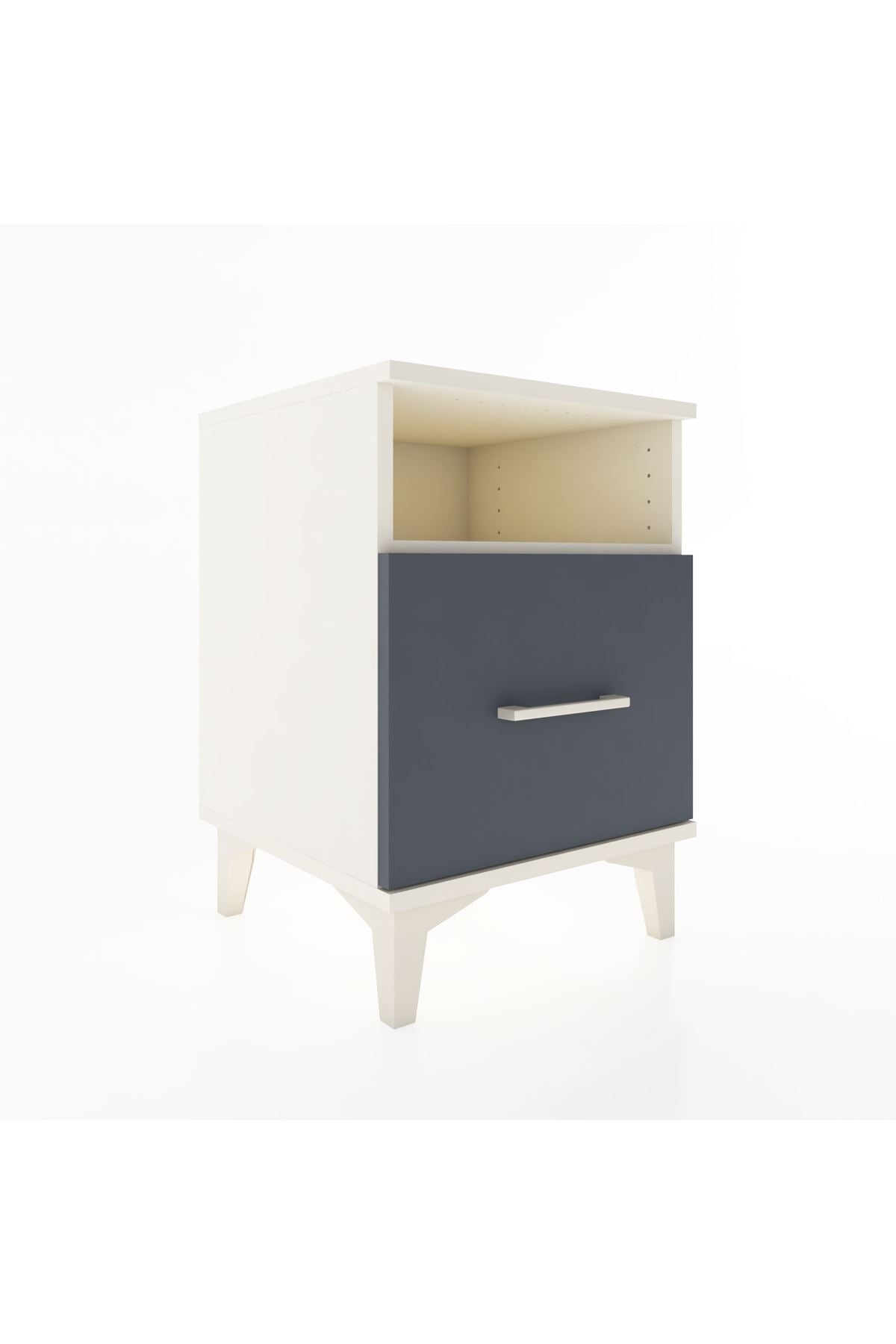 Hyperion Komodin Tek Raflı Tek Çekmeceli 44x44x64 Aytaşı-Antrasit