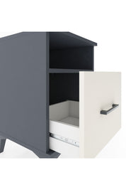 Hyperion Komodin Tek Raflı Tek Çekmeceli 44x44x64 Antrasit-Aytaşı