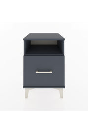 Hyperion Komodin Tek Raflı Tek Çekmeceli 44x44x64 Antrasit-Antrasit
