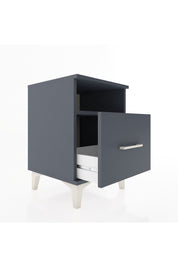 Hyperion Komodin Tek Raflı Tek Çekmeceli 44x44x64 Antrasit-Antrasit