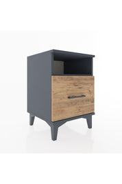 Hyperion Komodin Tek Raflı Tek Çekmeceli 44x44x64 Antrasit-Çam