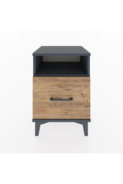 Hyperion Komodin Tek Raflı Tek Çekmeceli 44x44x64 Antrasit-Çam