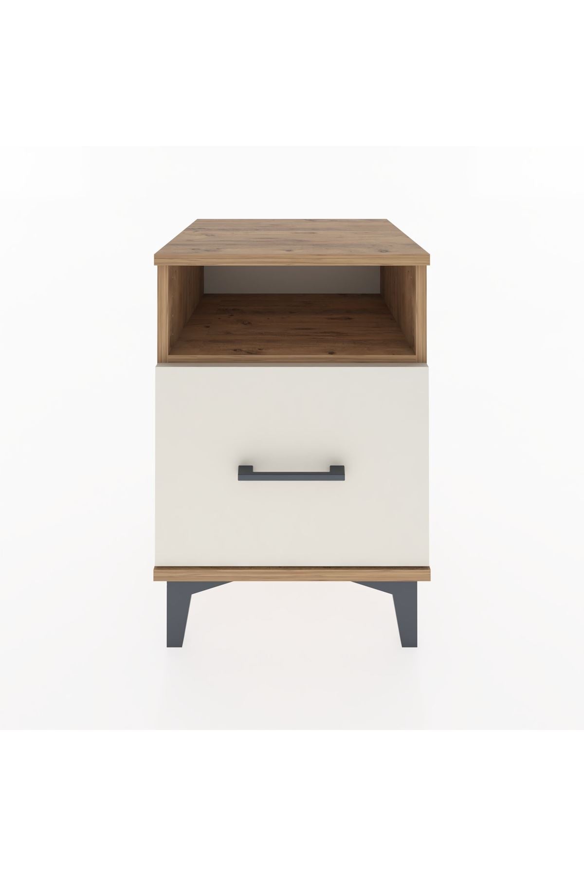 Hyperion Komodin Tek Raflı Tek Çekmeceli 44x44x64 Çam-Aytaşı