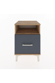 Hyperion Komodin Tek Raflı Tek Çekmeceli 44x44x64 Çam-Antrasit