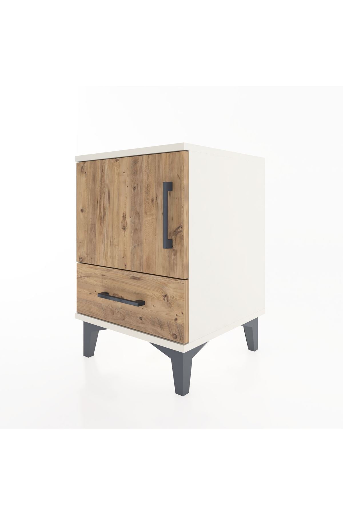 Hyperion Komodin Tek Raflı Tek Çekmeceli Tek Kapaklı 44x44x64 Aytaşı-Çam