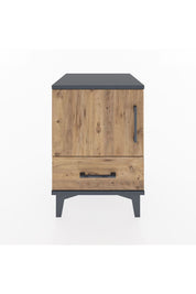 Hyperion Komodin Tek Raflı Tek Çekmeceli Tek Kapaklı 44x44x64 Antrasit-Çam