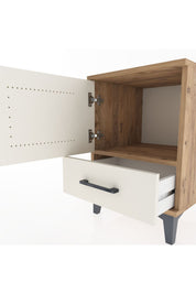 Hyperion Komodin Tek Raflı Tek Çekmeceli Tek Kapaklı 44x44x64 Çam-Aytaşı