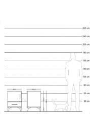 Hyperion Komodin Tek Raflı Tek Çekmeceli Tek Kapaklı 44x44x64 Çam-Aytaşı
