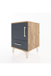 Hyperion Komodin Tek Raflı Tek Çekmeceli Tek Kapaklı 44x44x64 Çam-Antrasit