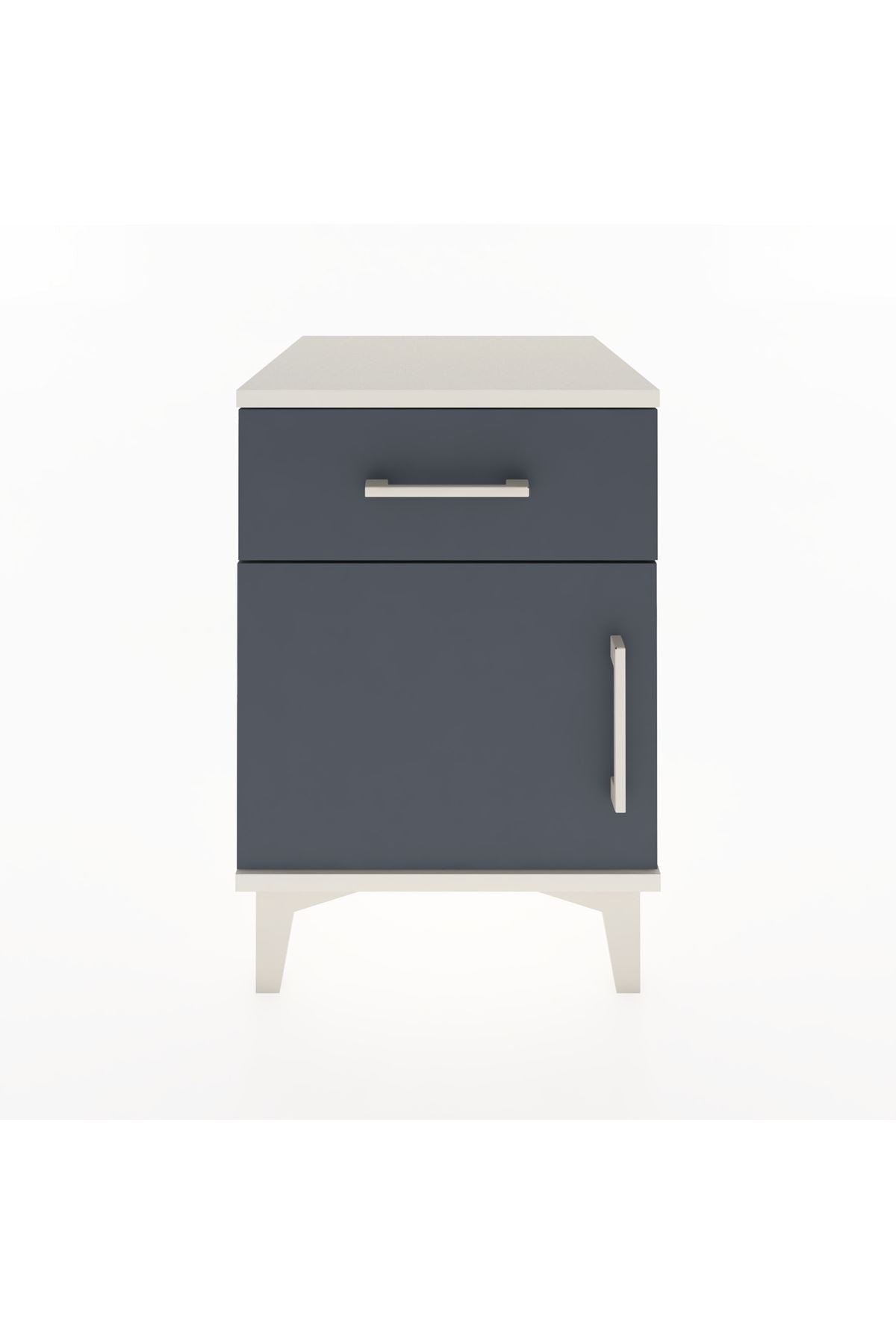 Hyperion Komodin Tek Çekmeceli Tek Kapaklı 44x44x64 Aytaşı-Antrasit