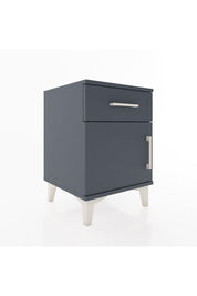 Hyperion Komodin Tek Çekmeceli Tek Kapaklı 44x44x64 Antrasit-Antrasit