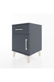 Hyperion Komodin Tek Çekmeceli Tek Kapaklı 44x44x64 Antrasit-Antrasit