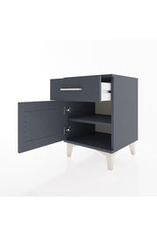 Hyperion Komodin Tek Çekmeceli Tek Kapaklı 44x44x64 Antrasit-Antrasit