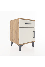 Hyperion Komodin Tek Çekmeceli Tek Kapaklı 44x44x64 Çam-Aytaşı