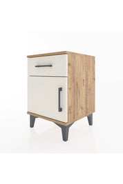 Hyperion Komodin Tek Çekmeceli Tek Kapaklı 44x44x64 Çam-Aytaşı