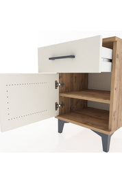 Hyperion Komodin Tek Çekmeceli Tek Kapaklı 44x44x64 Çam-Aytaşı