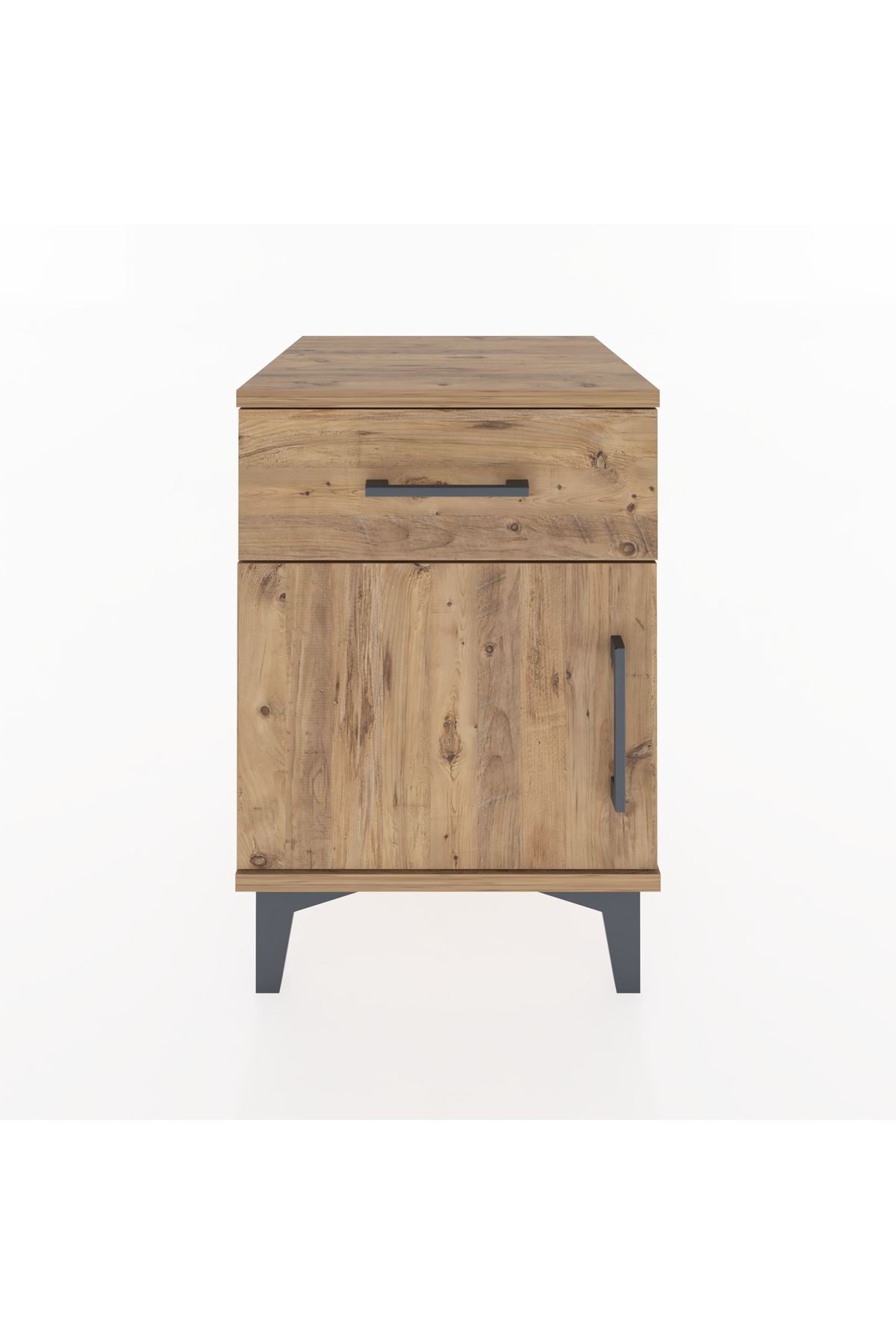 Hyperion Komodin Tek Çekmeceli Tek Kapaklı 44x44x64 Çam-Çam