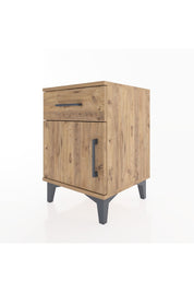 Hyperion Komodin Tek Çekmeceli Tek Kapaklı 44x44x64 Çam-Çam