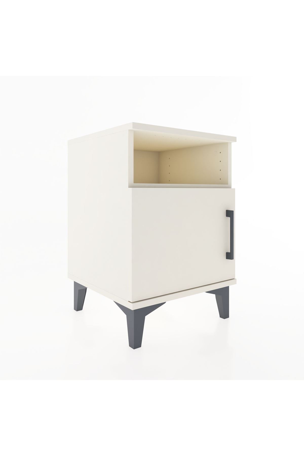 Hyperion Komodin Tek Raflı Tek Kapaklı 44x44x64 Aytaşı-Aytaşı