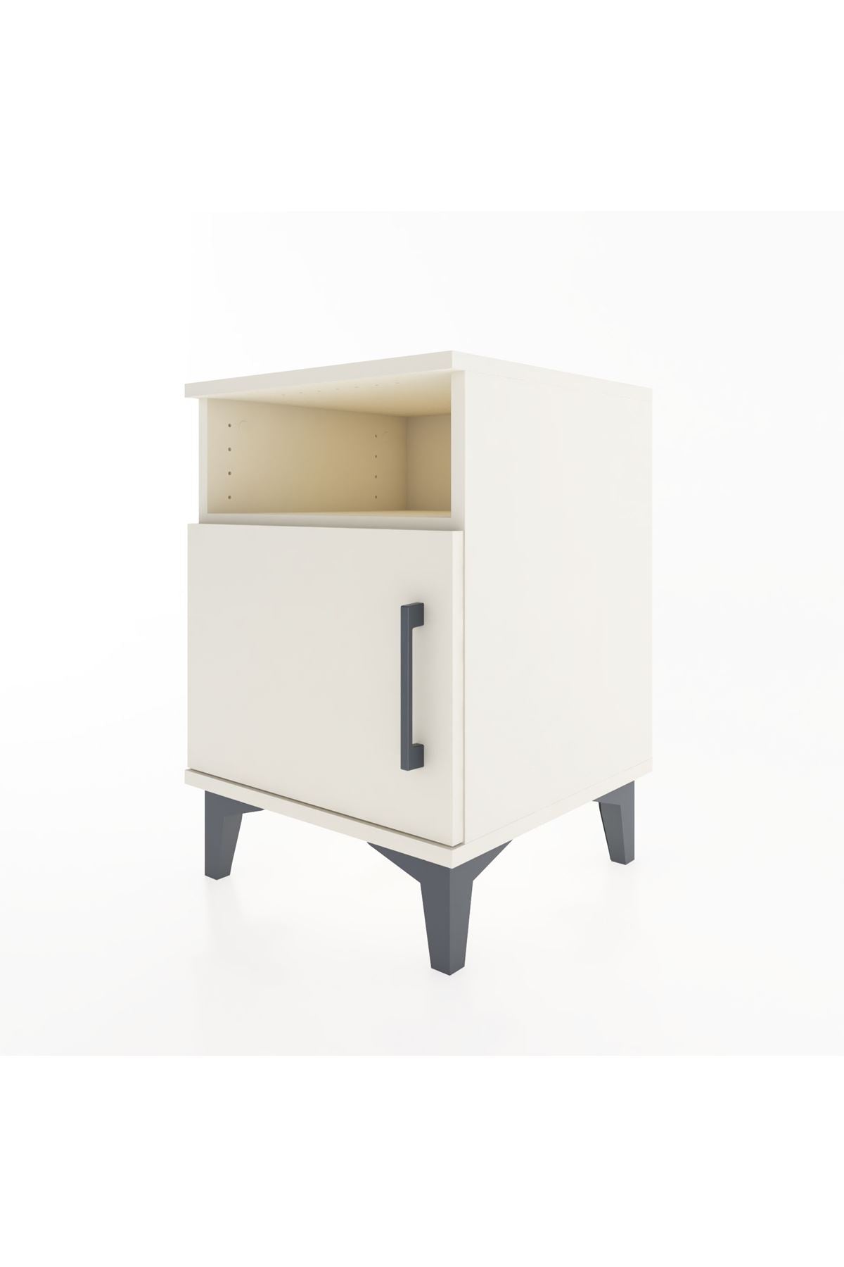 Hyperion Komodin Tek Raflı Tek Kapaklı 44x44x64 Aytaşı-Aytaşı