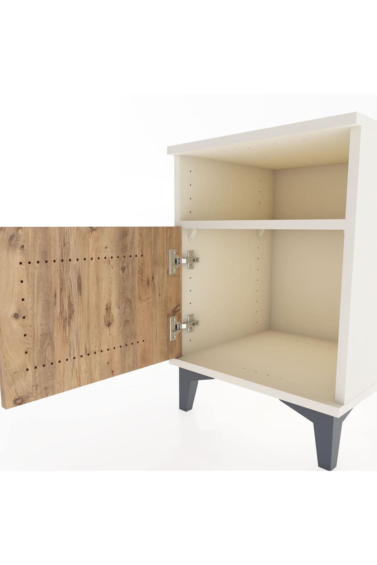 Hyperion Komodin Tek Raflı Tek Kapaklı 44x44x64 Aytaşı-Çam