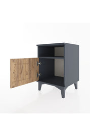 Hyperion Komodin Tek Raflı Tek Kapaklı 44x44x64 Antrasit-Çam