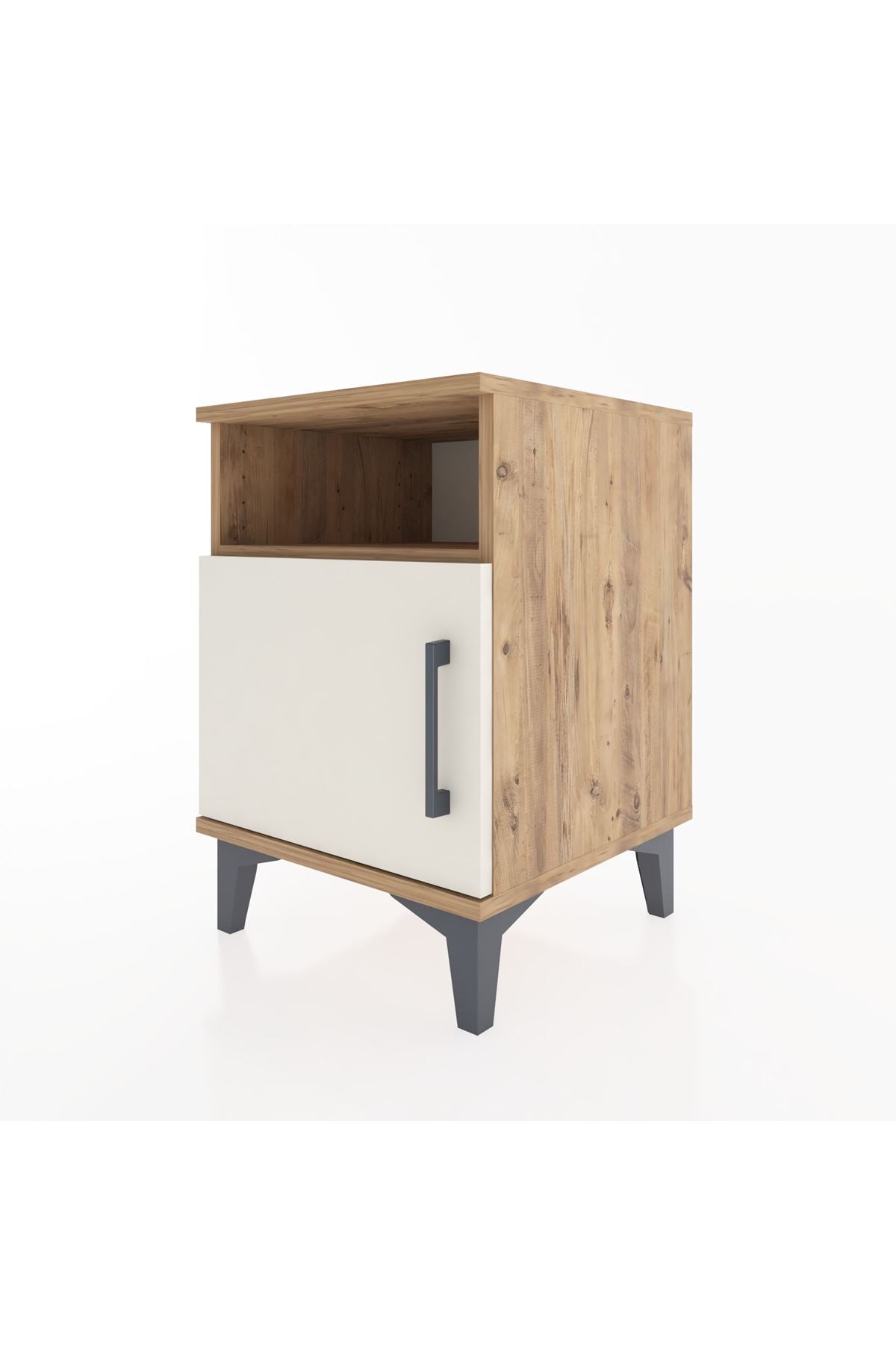 Hyperion Komodin Tek Raflı Tek Kapaklı 44x44x64 Çam-Aytaşı