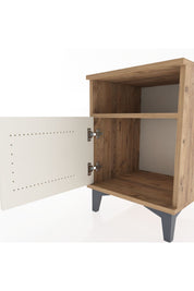 Hyperion Komodin Tek Raflı Tek Kapaklı 44x44x64 Çam-Aytaşı