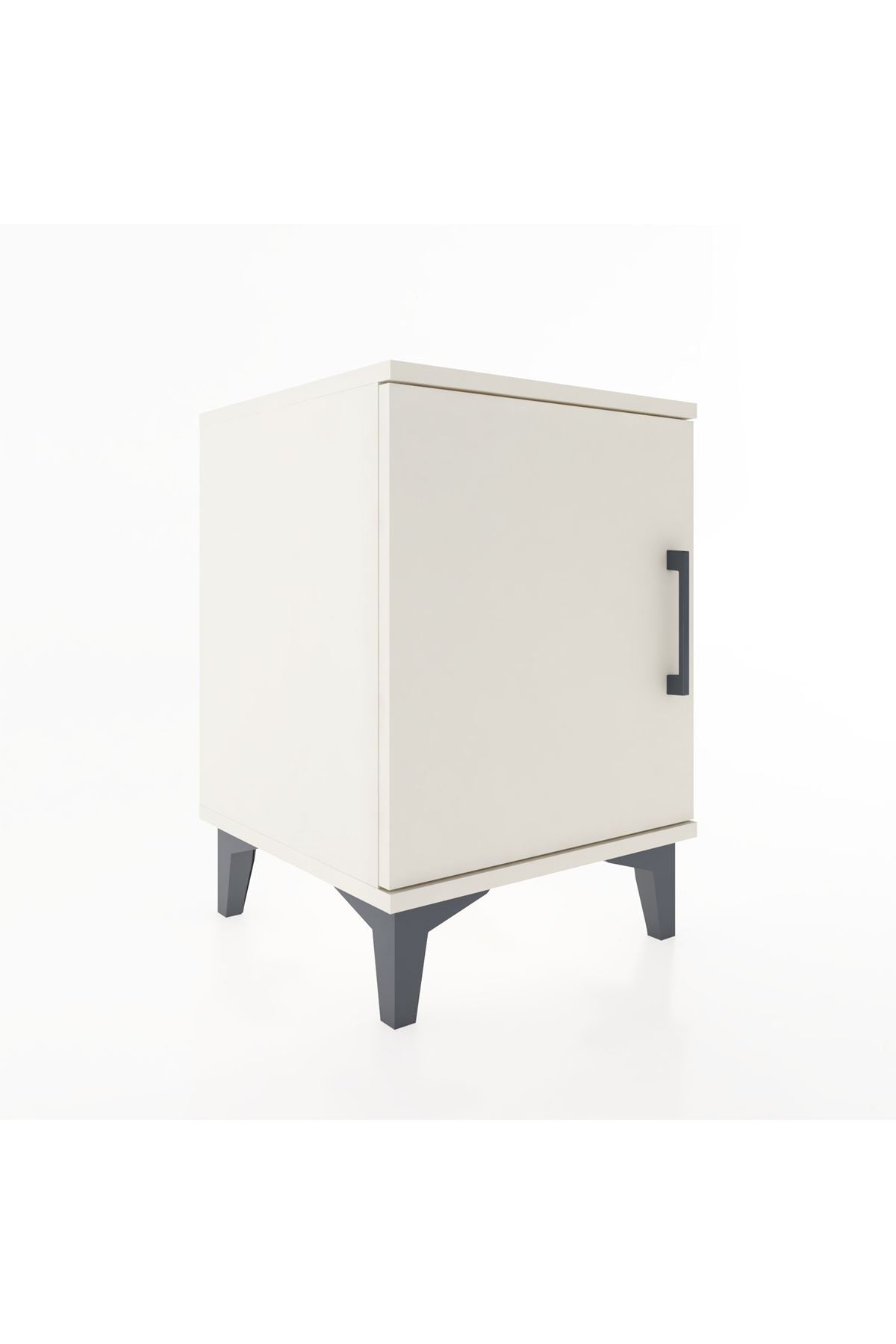 Hyperion Komodin Tek Raflı Tek Kapaklı 44x44x64 Aytaşı-Aytaşı