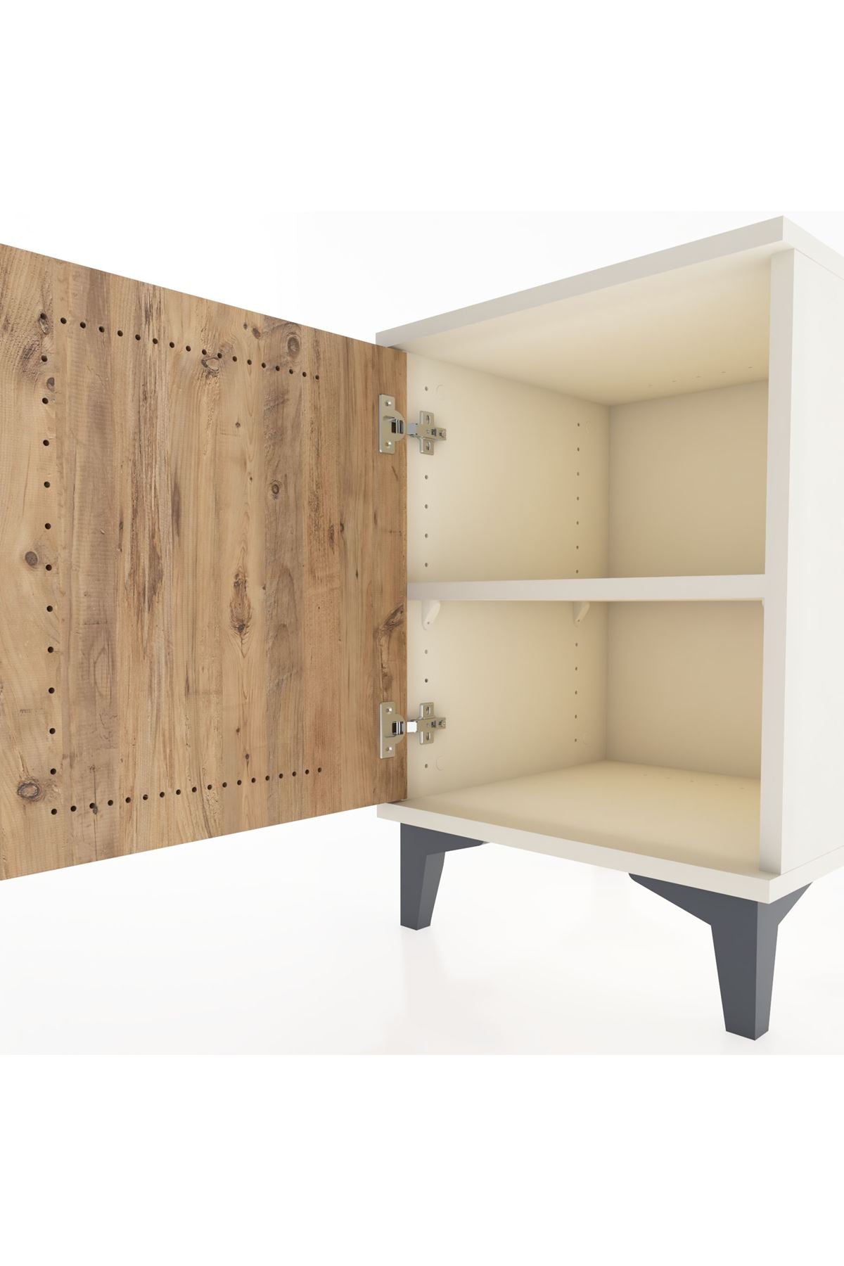 Hyperion Komodin Tek Raflı Tek Kapaklı 44x44x64 Aytaşı-Çam