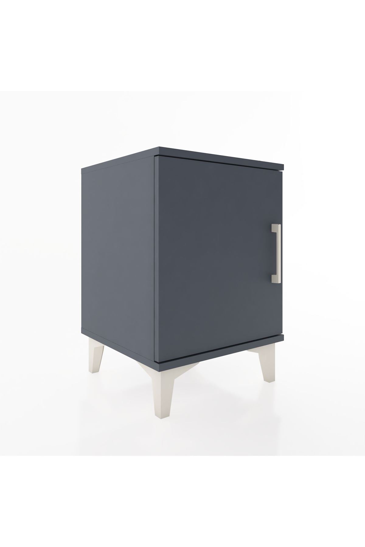 Hyperion Komodin Tek Raflı Tek Kapaklı 44x44x64 Antrasit-Antrasit