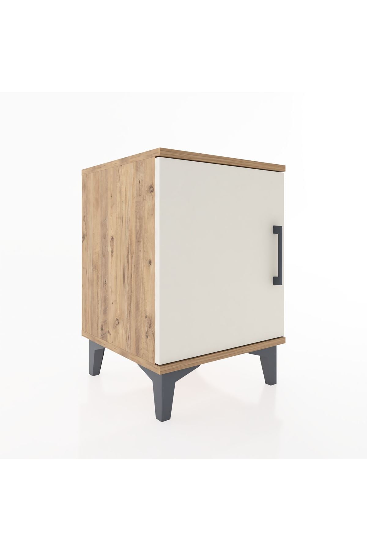 Hyperion Komodin Tek Raflı Tek Kapaklı 44x44x64 Çam-Aytaşı