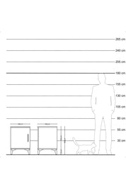 Hyperion Komodin Tek Raflı Tek Kapaklı 44x44x64 Antrasit-Çam