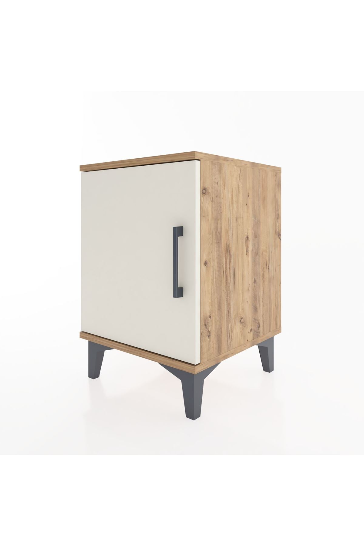 Hyperion Komodin Tek Raflı Tek Kapaklı 44x44x64 Çam-Aytaşı