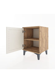 Hyperion Komodin Tek Raflı Tek Kapaklı 44x44x64 Çam-Aytaşı