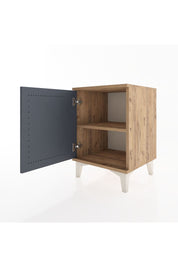 Hyperion Komodin Tek Raflı Tek Kapaklı 44x44x64 Çam-Antrasit