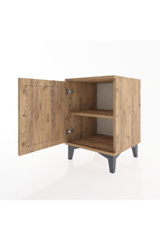 Hyperion Komodin Tek Raflı Tek Kapaklı 44x44x64 Çam-Çam