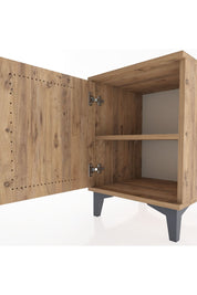 Hyperion Komodin Tek Raflı Tek Kapaklı 44x44x64 Çam-Çam