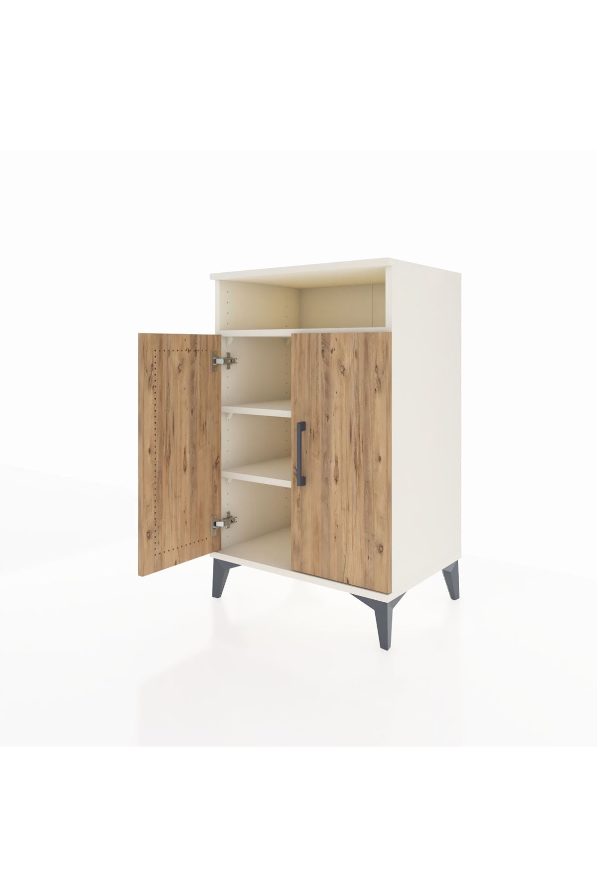 Hyperion Komodin 3 Raflı 2 Kapaklı 60x44x96 Aytaşı-Çam