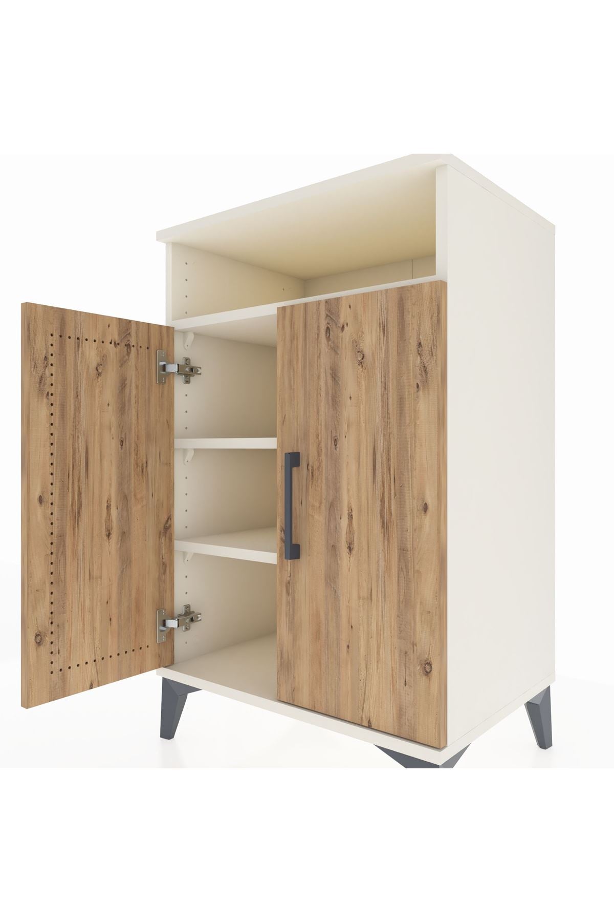 Hyperion Komodin 3 Raflı 2 Kapaklı 60x44x96 Aytaşı-Çam