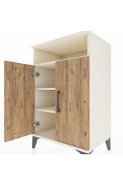 Hyperion Komodin 3 Raflı 2 Kapaklı 60x44x96 Aytaşı-Çam