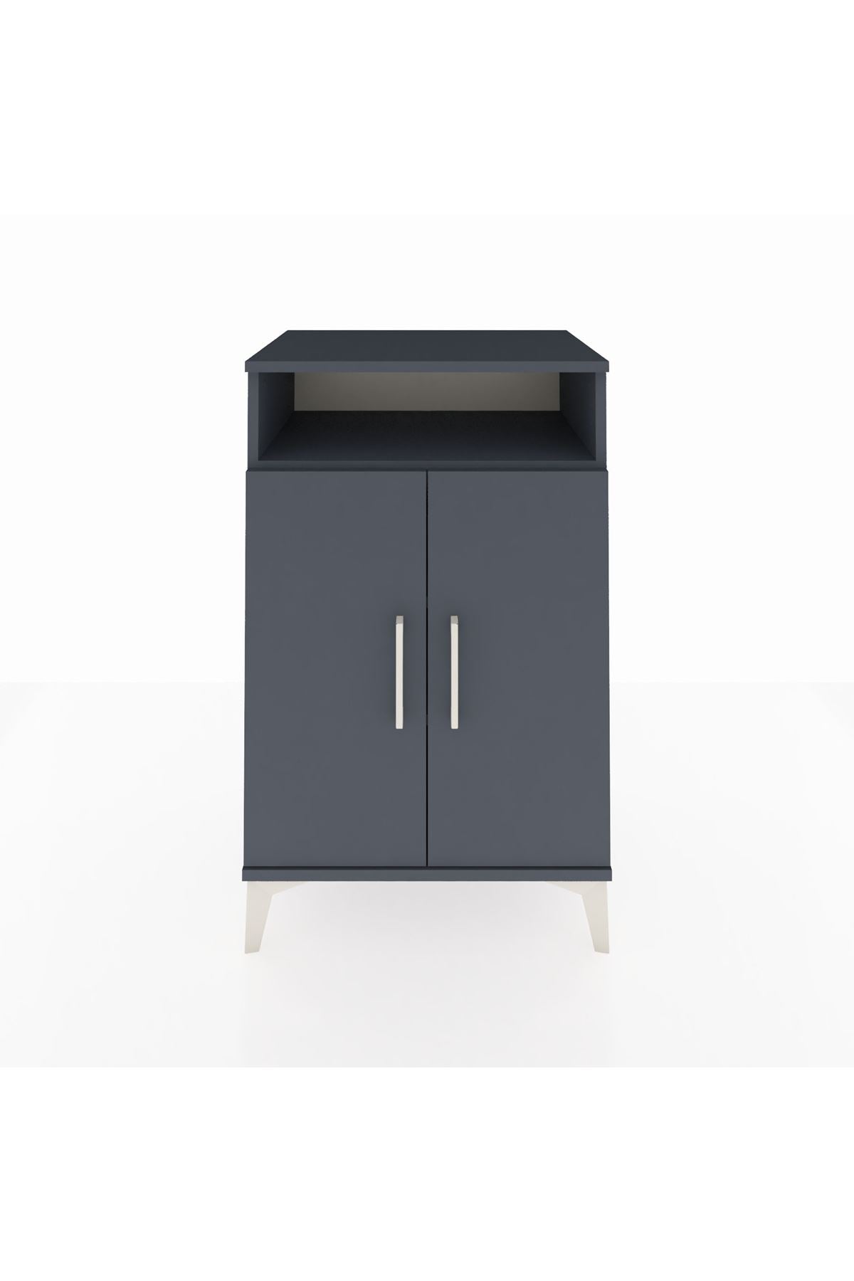 Hyperion Komodin 3 Raflı 2 Kapaklı 60x44x96 Antrasit-Antrasit