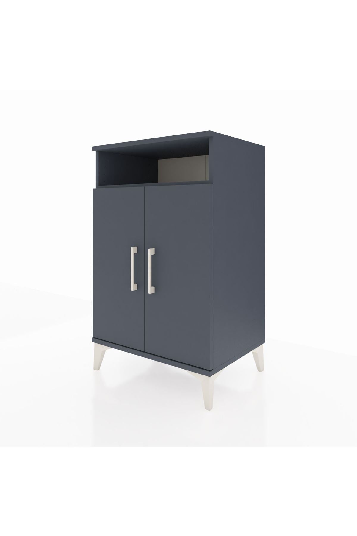 Hyperion Komodin 3 Raflı 2 Kapaklı 60x44x96 Antrasit-Antrasit