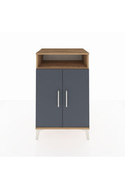 Hyperion Komodin 3 Raflı 2 Kapaklı 60x44x96 Çam-Antrasit