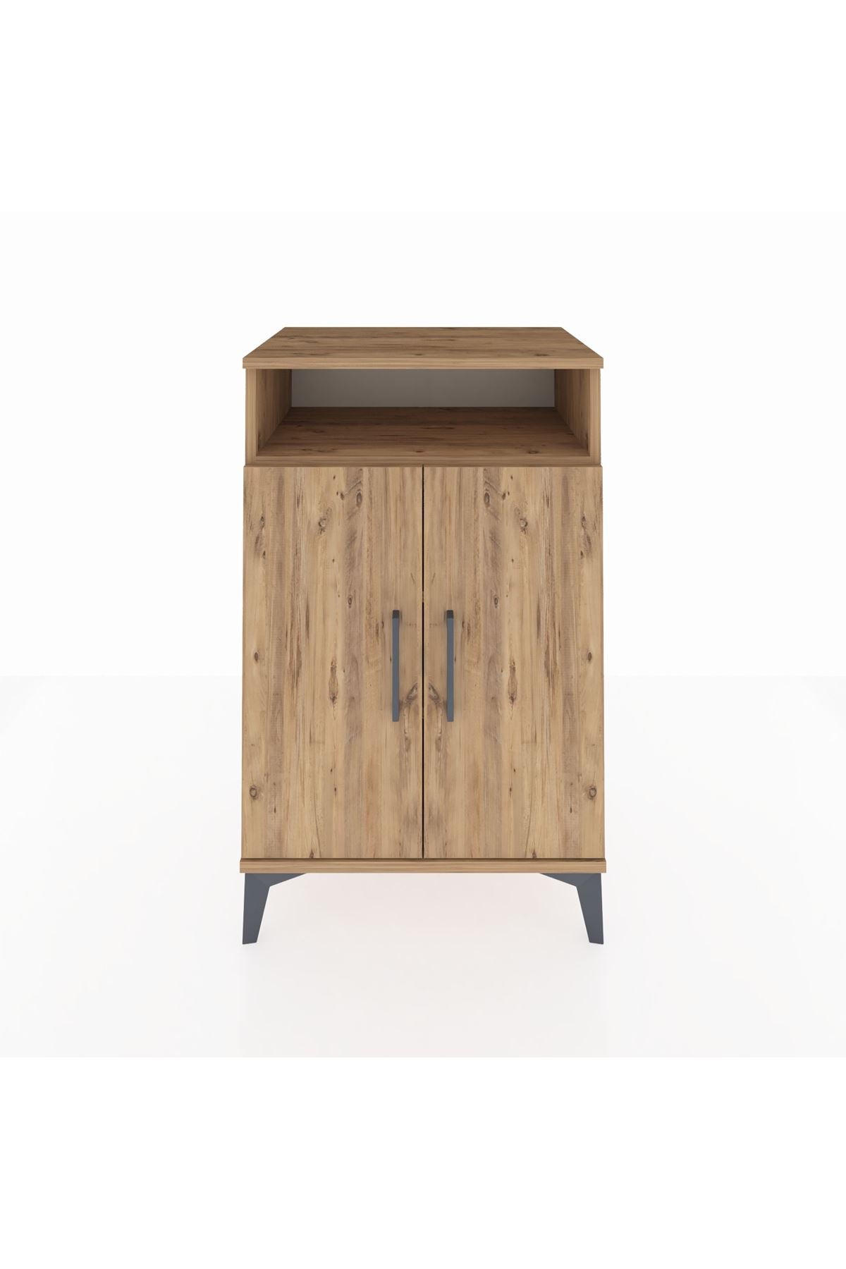 Hyperion Komodin 3 Raflı 2 Kapaklı 60x44x96 Çam-Çam